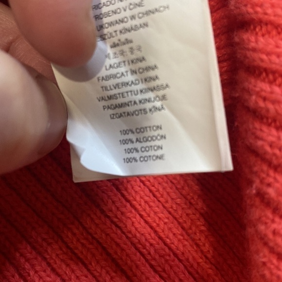 EUC MICHAEL KORS Ribbed Knit 3/4 Sleeve Sweater Coral - Picture 10 of 12